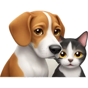 Beagle and cat sticker