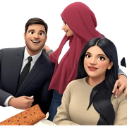 friends enjoying each other's company sticker