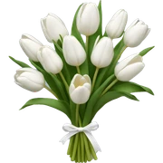 white tulip bouquet  sticker