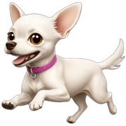 white chihuahua running sticker