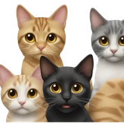 3 cats at a birthday party sticker