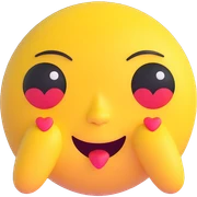 yellow face with heart eyes sticker