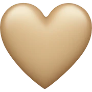 Beige heart  sticker