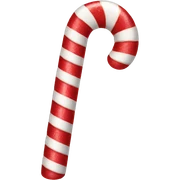 Candy cane sticker