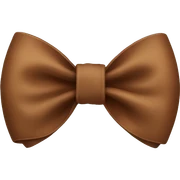 Brown bow sticker