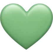 A sage green heart sticker