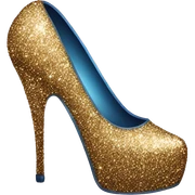Glitter high heel sticker