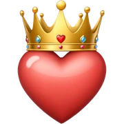 heart with crown sticker