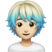 bts v bluehair sticker