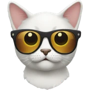 Cat with sunglasses sticker