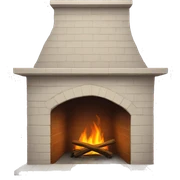 Fireplace sticker
