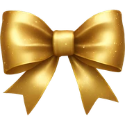 Gold Christmas bow sticker