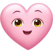baby pink love heart sticker