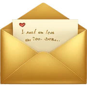 Golden Love letter  sticker