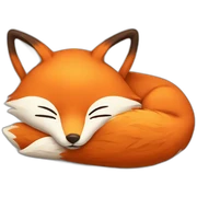 fox sleep sticker