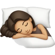 Brunette girl sleeping sticker