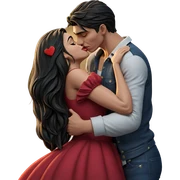 romantic kiss between lovers sticker