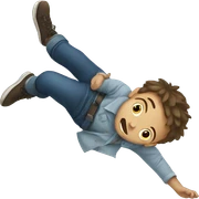  Boy falling sticker