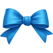 blue bow sticker