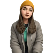 girl in beanie and jacket sticker