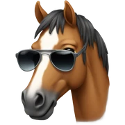 Horse with sunglasses  sticker
