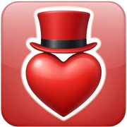 Heart with a top hat sticker