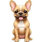 Fawn frenchie pup sticker