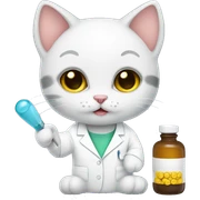Kitten pharmacist sticker