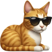 Cat with sunglasses sticker