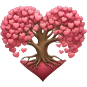 Heart tree sticker