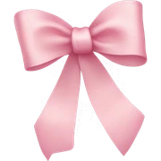 light pink ribbon bow sticker