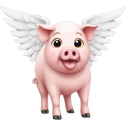 Pig with wings  sticker