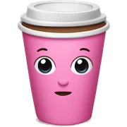 Pink cup sticker