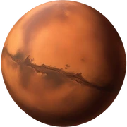 Realistic Mars planet  sticker