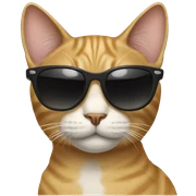 Cat with sunglasses sticker