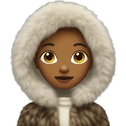 Girl in a fur coat sticker