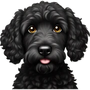 Black goldendoodle sticker