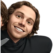 smiling boy with brown hair sticker