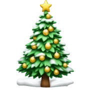 Snowy Christmas tree sticker