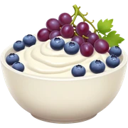 yoghurt bowl with grapes and blueberries sticker