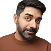 mature male portrait with beard sticker
