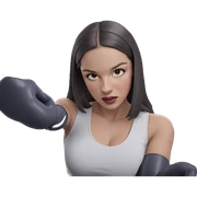 girl in shop with gloves sticker