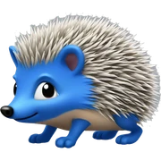 Blue hedgehog sticker