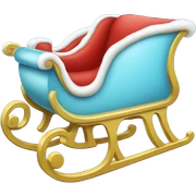 Light blue Santa sleigh sticker