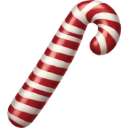 Candy cane sticker