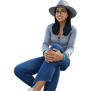 girl sitting by the ocean sticker