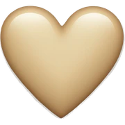 Beige heart sticker