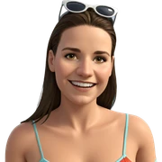 smiling girl by the ocean sticker