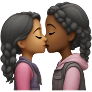 girl kissing girl sticker