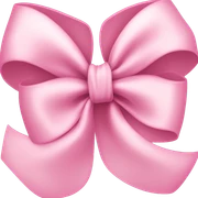 light pink ribbon bow sticker